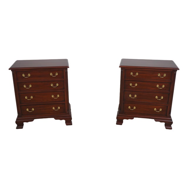 Pair of Henkel Harris Model 116 Cherry Nightstands For Sale