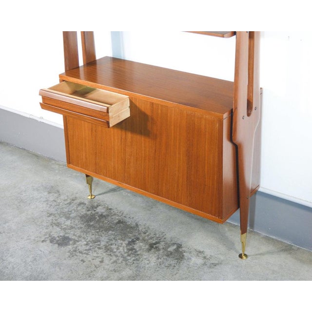 Italian Floor-to-Ceiling Wooden Bookcase, 1970s For Sale - Image 10 of 18