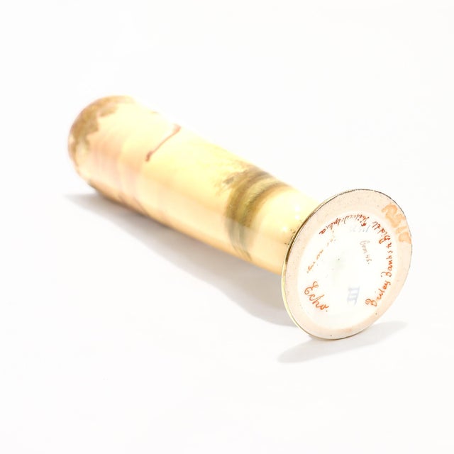 Antique Hand Painted Royal Vienna Gilt Porcelain Bud Vase Entitled 'Echo' For Sale - Image 11 of 14