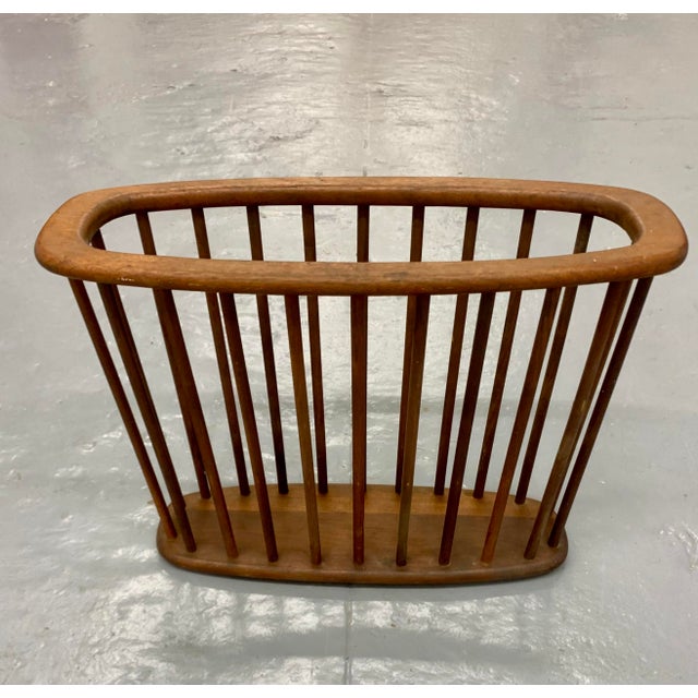 1960s Mid Century Spindled Magazine Holder Rack For Sale In New York - Image 6 of 11