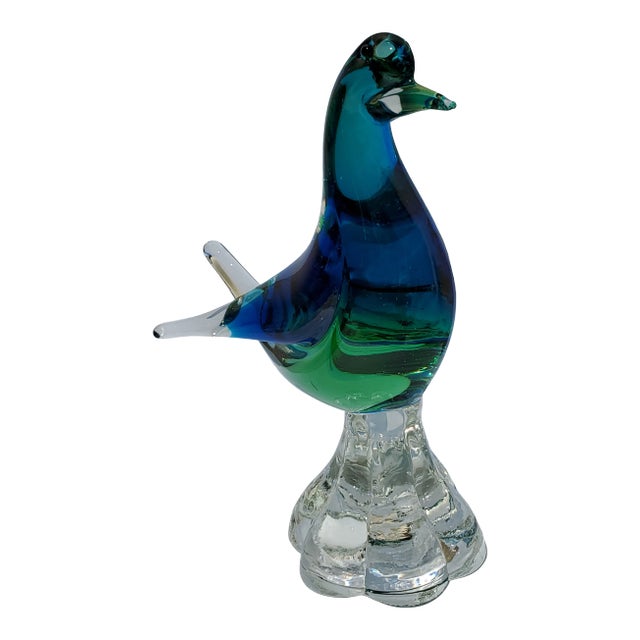 1960s Mid-Century Blown Glass Bird For Sale