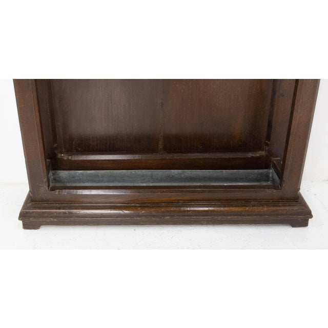 Brown Mid-Century French Gothic Oak Coat Rack Hat with Mirrors For Sale - Image 8 of 9