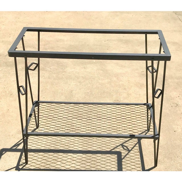 Black Mid Century Modern Black Iron Plant Stand For Sale - Image 8 of 8