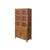Asian Antique Vintage Brown Oriental Open Bars Doors Display Curio Cabinet Bookcase For Sale - Image 3 of 16