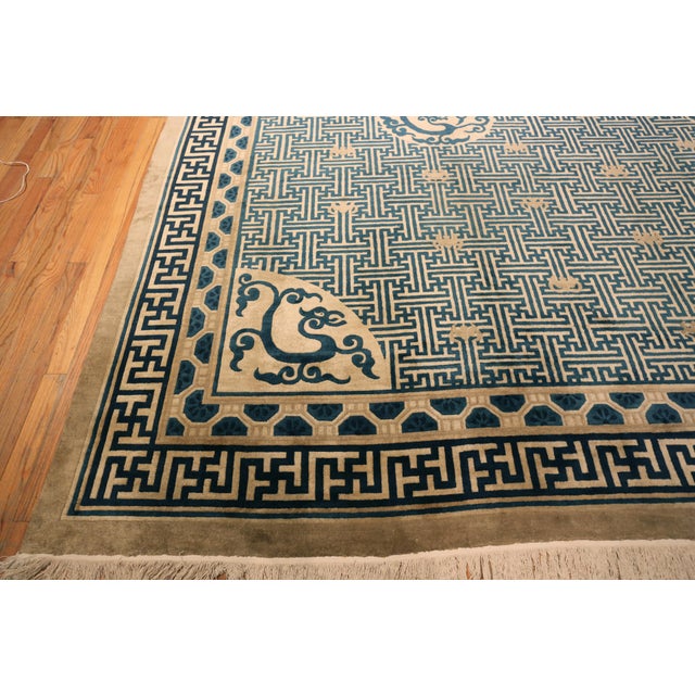 Ivory Nazmiyal Collection Antique Chinese Peking Rug For Sale - Image 8 of 10