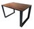About Rectangular iron cube table with embedded wood top, dinner table, desk table Frame material: Extruded and hand-...