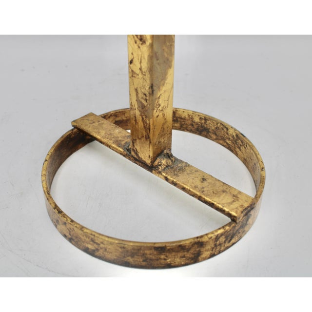 Italian Mid Century Italian Golden Gilt Metal Hand Towel Rack For Sale - Image 3 of 10
