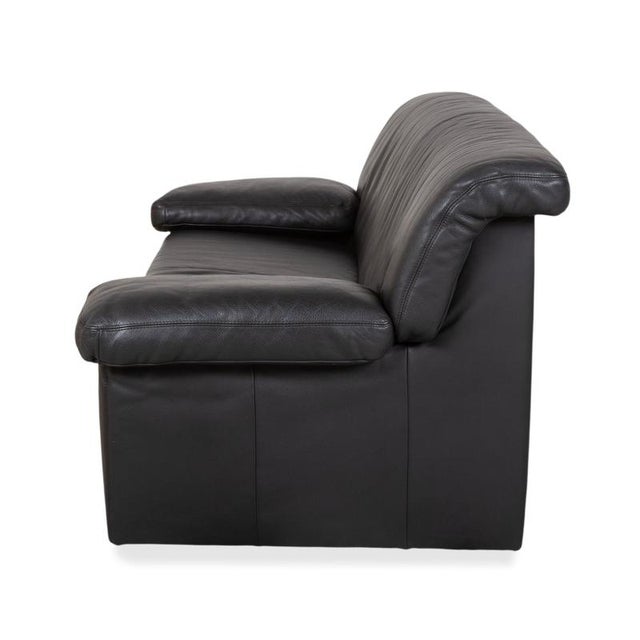 Black Leather Two-Seater Sofa from Koinor For Sale - Image 11 of 12