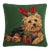 Christmas Yorkshire Terrier Hook Pillow 16" x 16" For Sale