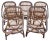Rattan Armchairs, 1950s, Set of 5 For Sale