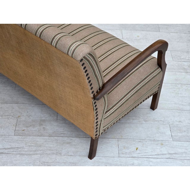 Danish Two-Seater Sofa in Beige Furniture Wool Fabric, 1950s For Sale - Image 16 of 18