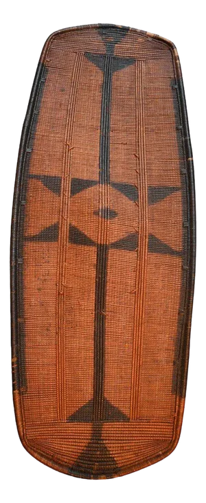 Antique African Fiber War Shield from the Ngbandi Tribe