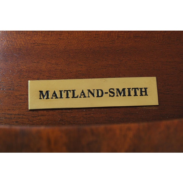 Maitland Smith Flame Mahogany Federal Style Console Table For Sale - Image 16 of 17
