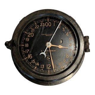 Chelsea 6" Marine Mechanical 24 Hour Ships Clock For Sale