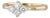 0.28ctw Diamond Cluster Ring 18k Yellow Gold Size 6.25 Engagement For Sale