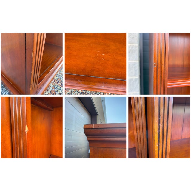 2000s Ballard Designs Tuscan Pine Left, Right, & Center Bookcase Set in Antique Cherry Finish - 3 Pieces For Sale - Image 15 of 16