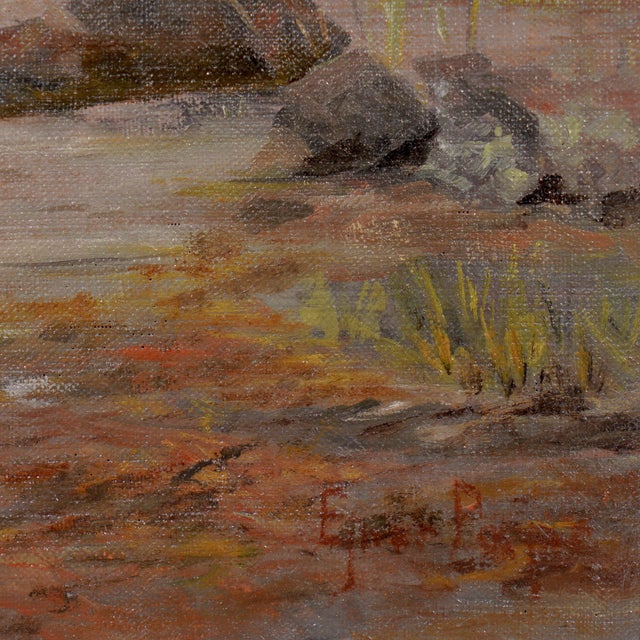 Mid-Century Modern Danish Tonalist Oil on Canvas Seascape, 1910 For Sale - Image 3 of 6