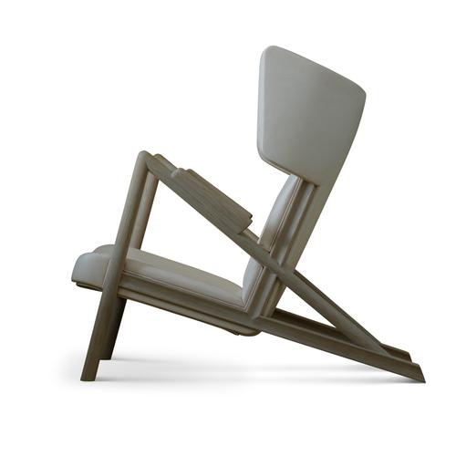 Gold Wood and Leather Grasshopper Armchair by Finn Juhl For Sale - Image 8 of 18