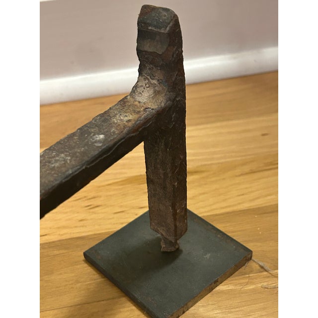 Antique English Neoclassical Engraved Brass & Iron Andirons, Pair, Circa 1900 For Sale - Image 9 of 12
