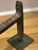 Antique English Neoclassical Engraved Brass & Iron Andirons, Pair, Circa 1900 For Sale - Image 9 of 12