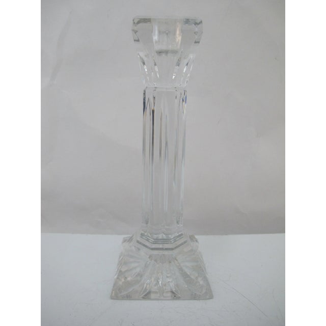 Transparent Waterford Crystal 8" Tall Candlestick For Sale - Image 8 of 8