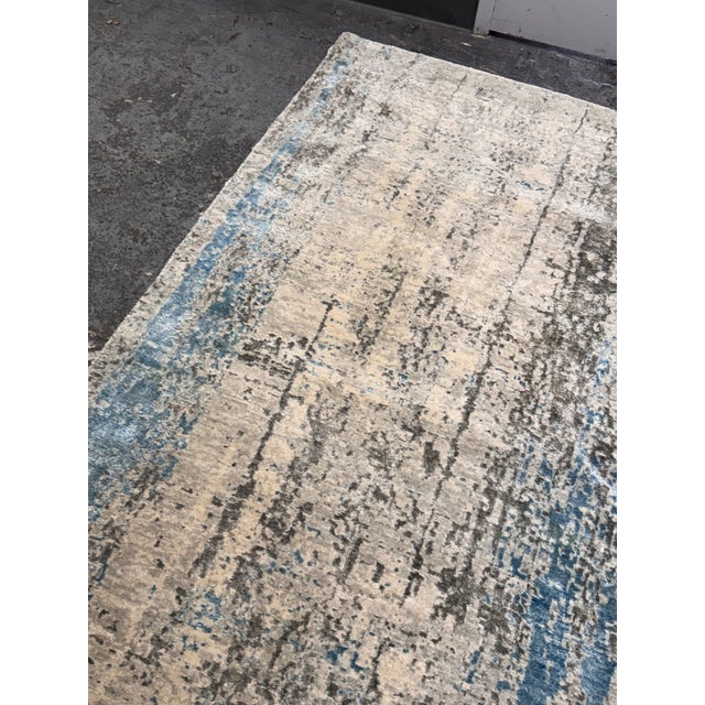Abstract 9ft 4in × 11ft 8in Starck Carpet Custom Area Rug For Sale - Image 3 of 12