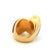 Circa 1990 Italian 18k Gold Ebony Wood and Diamond Statement Ring, Size 7.5 For Sale - Image 4 of 13