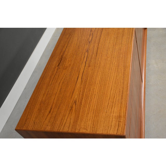 Danish Mid Century Modern Teak 64” Dresser For Sale - Image 9 of 11