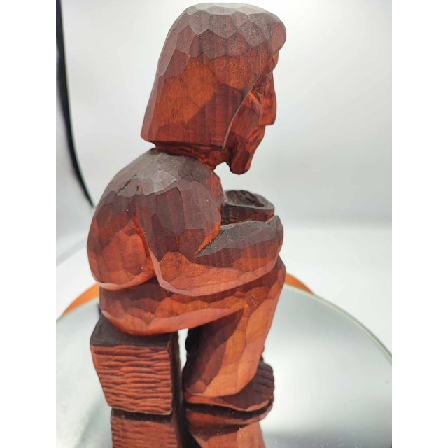 Brown Wooden Sculpture, 1960s For Sale - Image 4 of 10