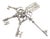 Vintage Italian Handmade Genuine Silver Bunch of Keys Figurine, 1980s For Sale