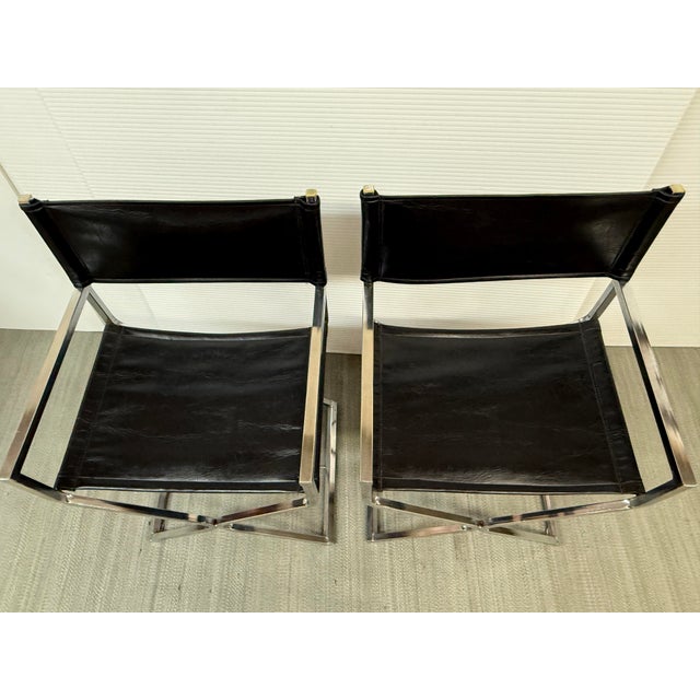 Robert Kjer Jakobsen for Virtue Brothers Mid Century Director’s Armchairs, Pair For Sale - Image 11 of 12