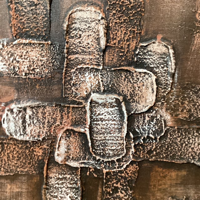 Mid 20th Century Abstract Painting on the Canvas by R. Wavra Framed For Sale - Image 10 of 12