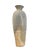 A tall, sculptural studio pottery vase finished in a beautifully restrained cool gray glaze with subtle tonal depth and...