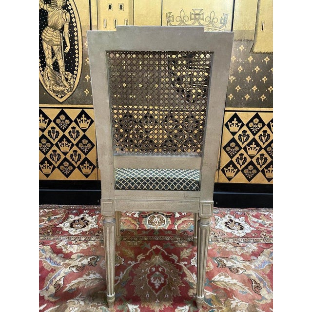 Wood Louis Xvi Cane Chairs by Jean Mocque, Paris, Set of 4 For Sale - Image 7 of 11