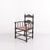 Antique norwegian folk chair in painted wood, dated 1872. The chair features traditional carved and painted decoration...