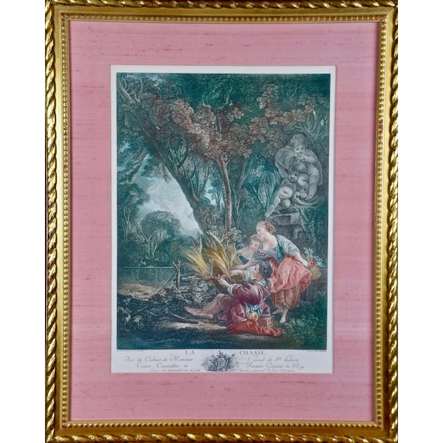 This is a pair of French classical romantic prints created by Jacques-Firmin Beauvarlet (1731-1797) after paintings by...