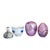 Purple Crystal and Glass Cachepot Jars and Bottle by John Ditchfield for Kosta Boda and Isle of Wight Glass, Set of 4 For Sale - Image 8 of 8