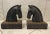 Mid-Century Modern Pair of 1930s Art Deco Black Marble and Brass Horse Head Bookends For Sale - Image 3 of 12