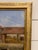 This is a signed 19th Century countryside landscape oil painting featuring a woman figure working and harvesting in the...