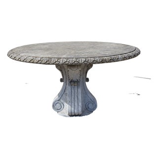 Garden Table in Natural Stone For Sale