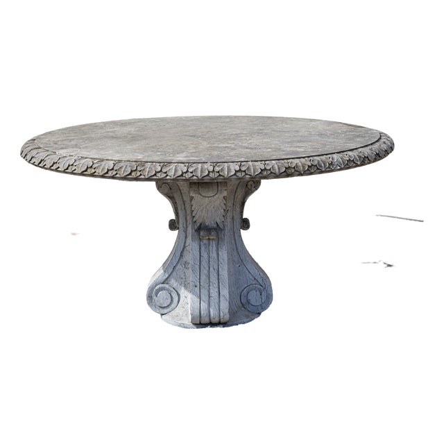 Garden Table in Natural Stone For Sale