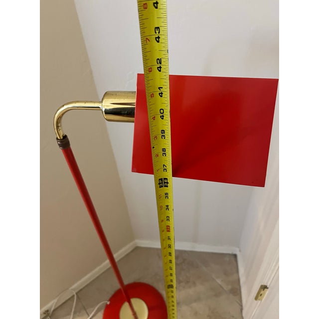 1970s Red Lamp Attributed to Stilnovo for Stilux For Sale - Image 11 of 12