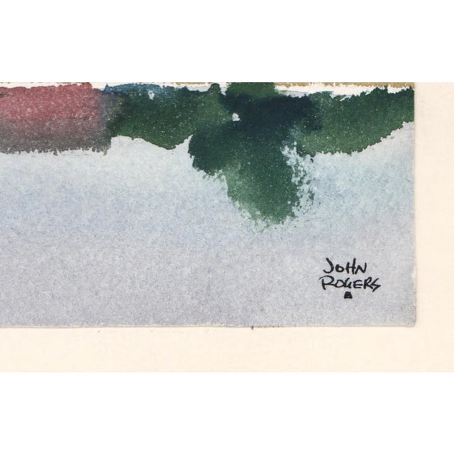 John Rogers (1906-1985) "Mountain Farm Landscape", watercolor on mount, signed lower right. An artist for The New York...