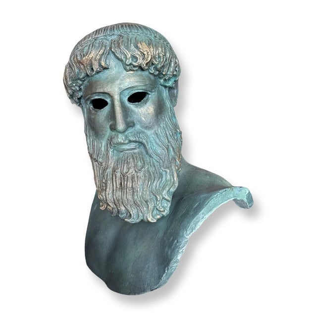 Vintage Greek Poseidon Torso Plaster Souvenir of Grand Tour. For Sale In West Palm - Image 6 of 7