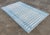 Casa Cosima Handmade Cotton Natural Vegetable Dyed Reversible Blue and White Striped Rug - 8'x10' For Sale - Image 4 of 13