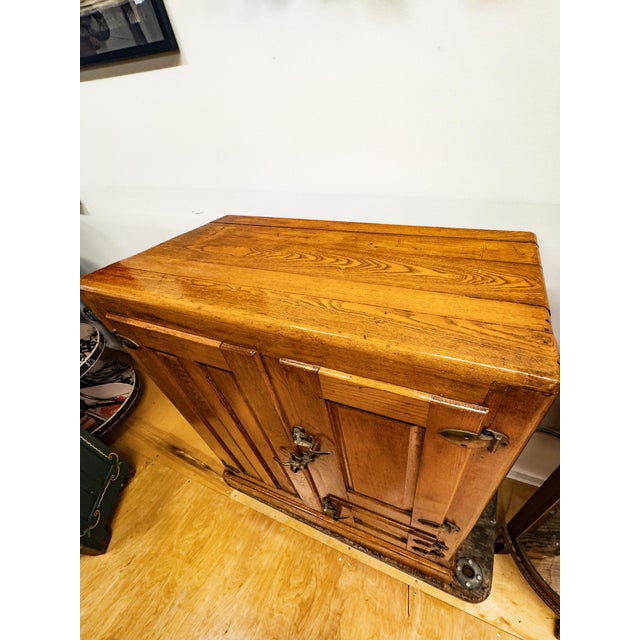 Antique Oak Ice Box For Sale - Image 13 of 17