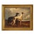 "Greyhounds in Field" Print on Canvas in Antiqued Gold Frame- 11" X 14" Framed to a 14-1/2" X 17-1/2" For Sale