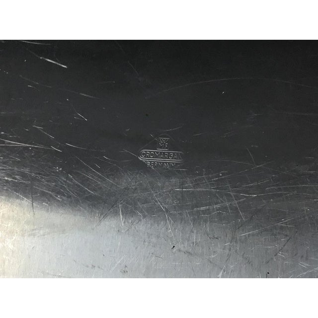 Chrome 1960s Mid-Century Modern WMF Cromargan Stainless Steel Oblong Serving Dish For Sale - Image 8 of 8