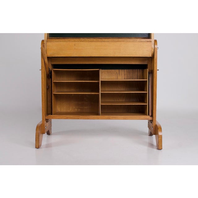 Retractable Oak Desk from Raclem, 1950s For Sale - Image 13 of 18