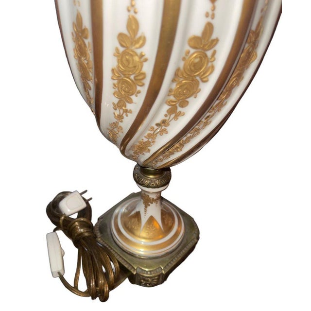 1950s Sèvres Style Porcelain Table Lamps Signed Weidmann Sèvres - a Pair For Sale In Los Angeles - Image 6 of 9